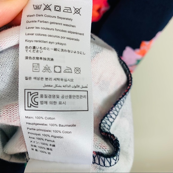 Joules Riviera Print Jersey Dress in Navy Rose - Picture 9 of 9